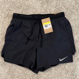 Nike Men's Black Athletic Shorts with Reflective Swoosh